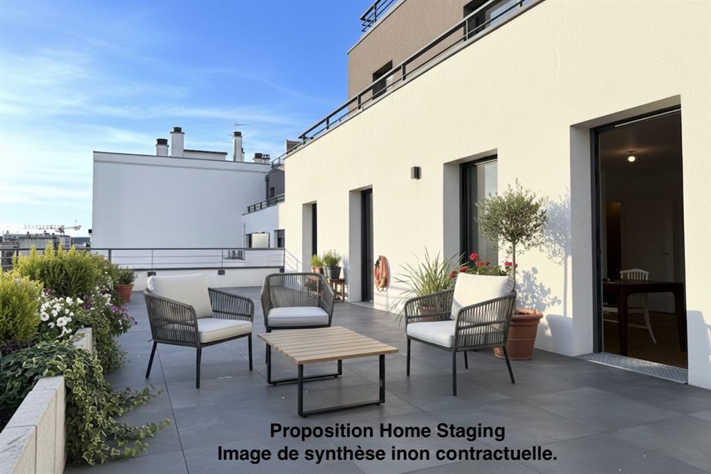 A vendre chez Beguet Associés : VANVES 92170 - HOTEL DE VILLE - APPARTEMENT 85 m² - 2 CHAMBRES - TERRASSE 52 m² - PARKING