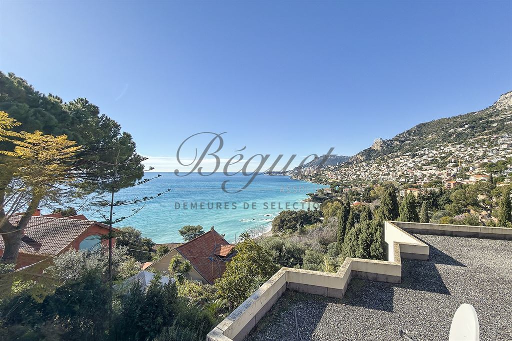 A vendre chez Beguet Associés : FRANCE COTE D’AZUR 06190 ROQUEBRUNE-CAP-MARTIN 3 MAISONS  TERRAIN 1470 m² VUE MONACO