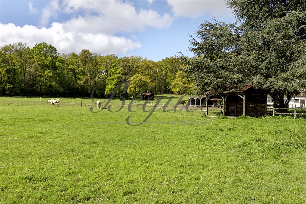 A vendre chez Beguet Associés : FORET DE RAMBOUILLET POIGNY 78125 PROPRIETE EQUESTRE MAISON 360 m²  HERBAGES-FORET 10 Ha