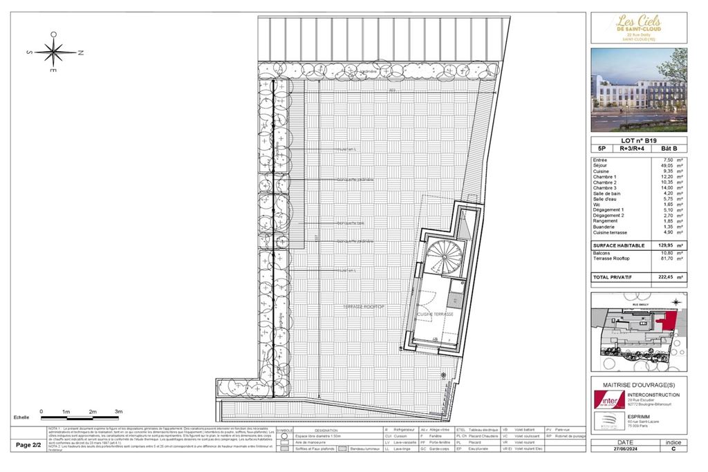 A vendre chez Beguet Associés : Saint-Cloud (92210) – Appartement de 130 m², 3 chambres, terrasses de 92,5 m² – près de Paris, Hauts-de-Seine, Île-de-France